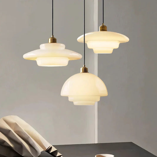 Hanna Art Deco Glass Pendant Light