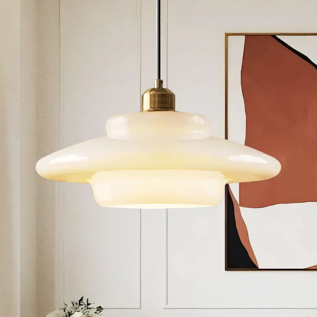 Hanna Art Deco Glass Pendant Light
