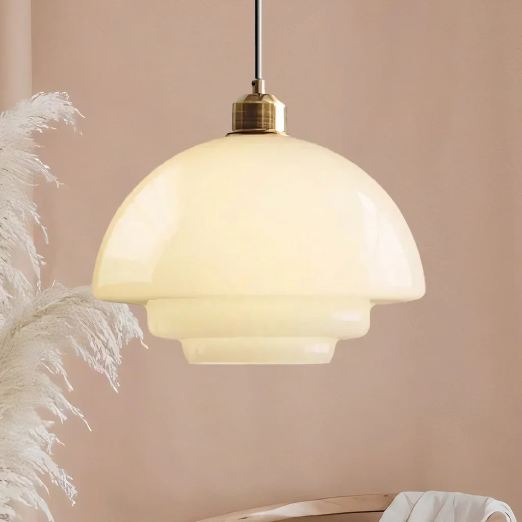 Hanna Art Deco Glass Pendant Light