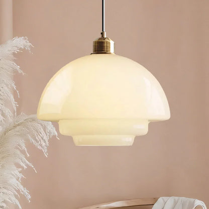 Hanna Art Deco Glass Pendant Light