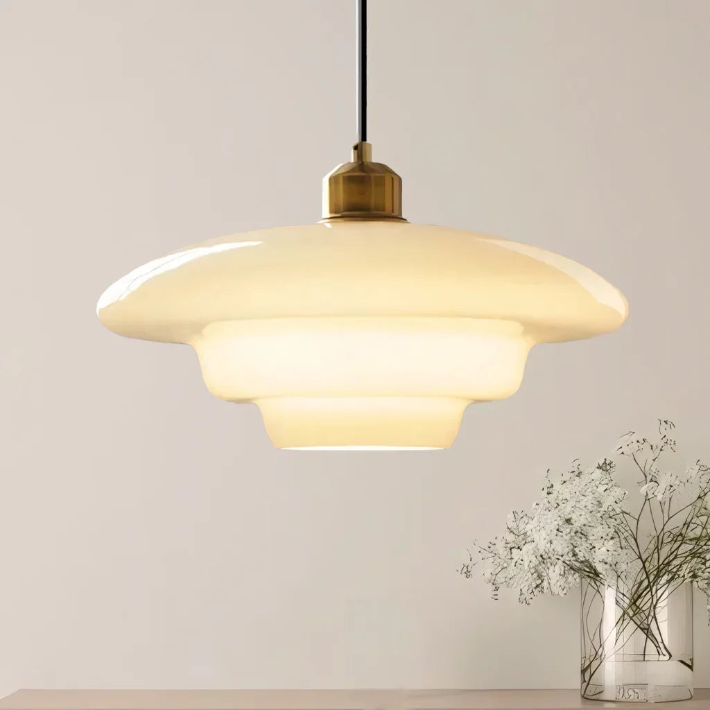 Hanna Art Deco Glass Pendant Light