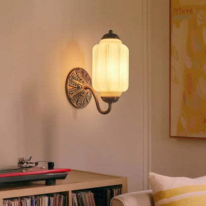Isabella Milk Glass Eloise Wall Sconce
