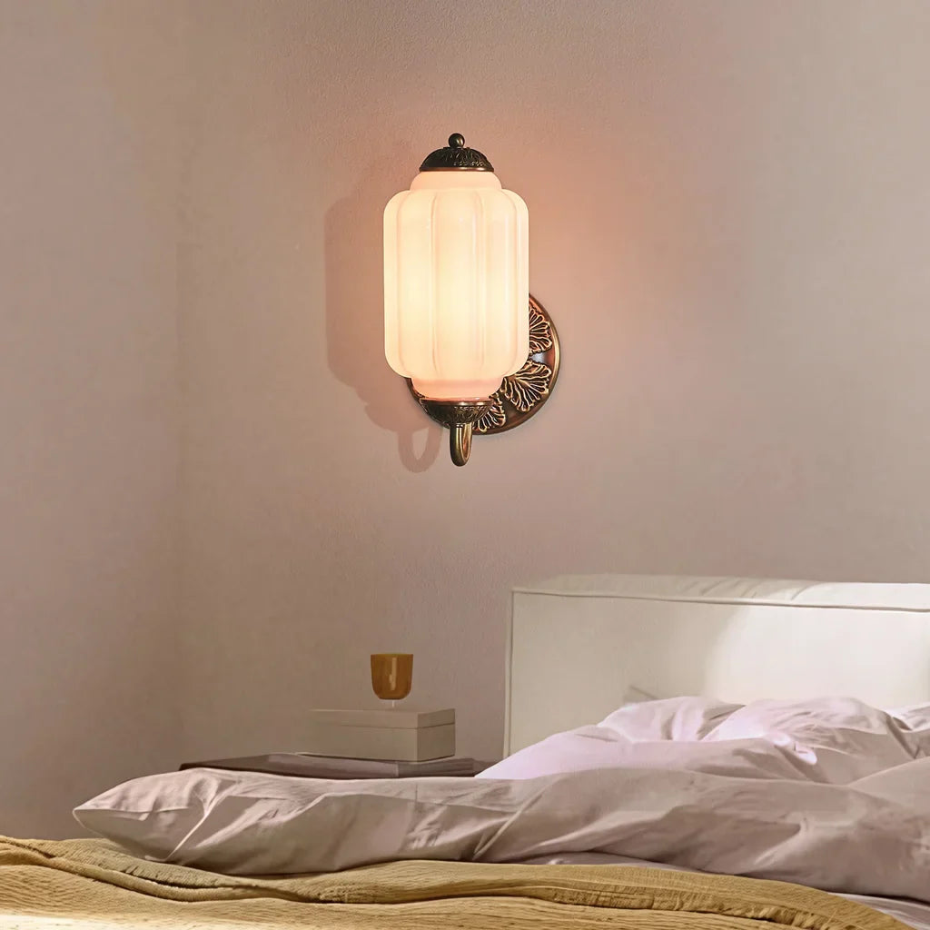 Isabella Milk Glass Eloise Wall Sconce
