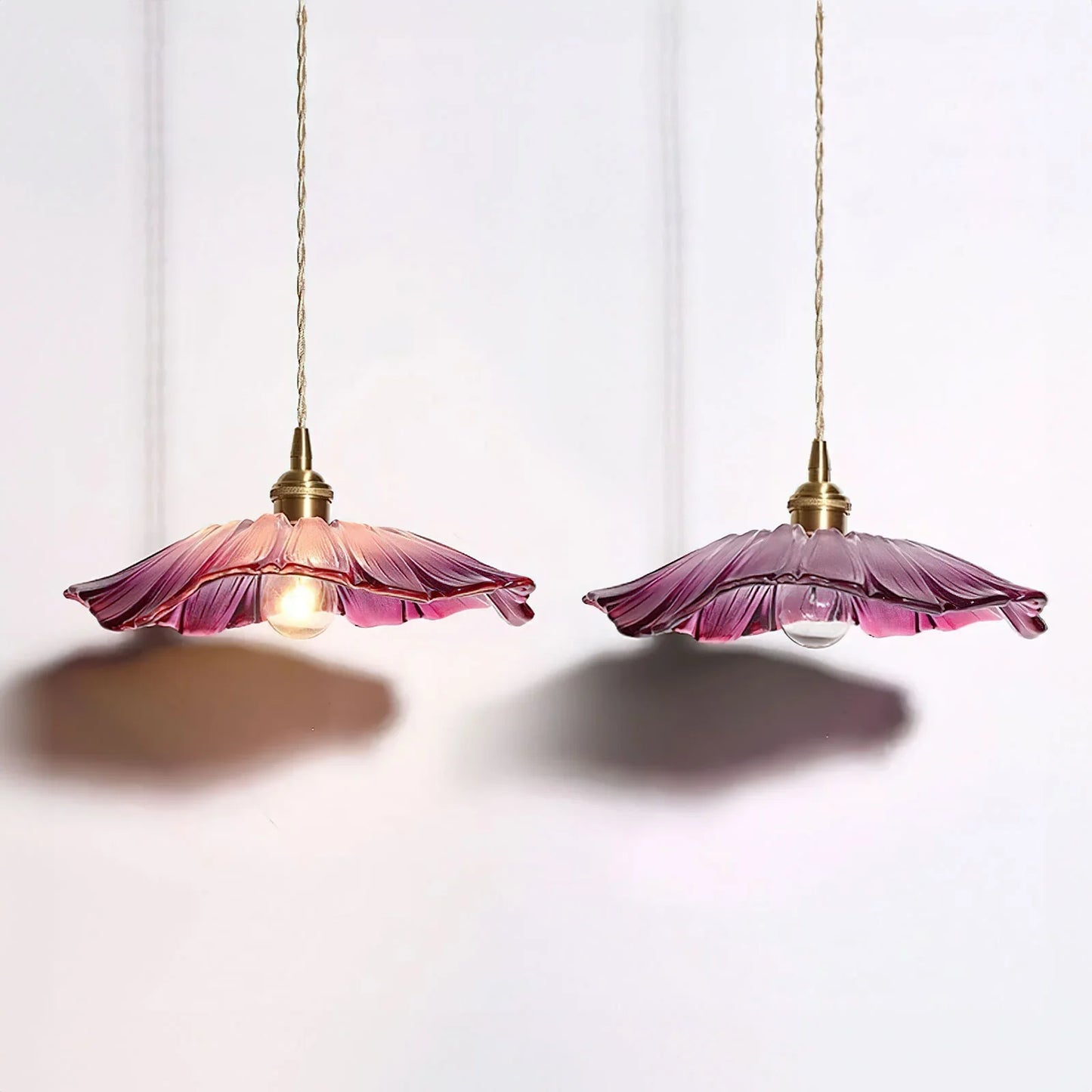 Dennehy Lotus Retro Glass Pendant Light