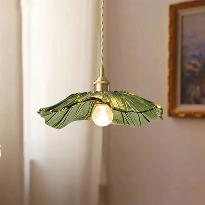 Dennehy Lotus Retro Glass Pendant Light