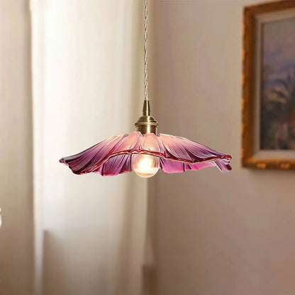 Dennehy Lotus Retro Glass Pendant Light