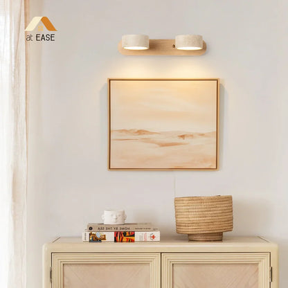 Lysvalen Japandi Rotable Travertine Wall Light