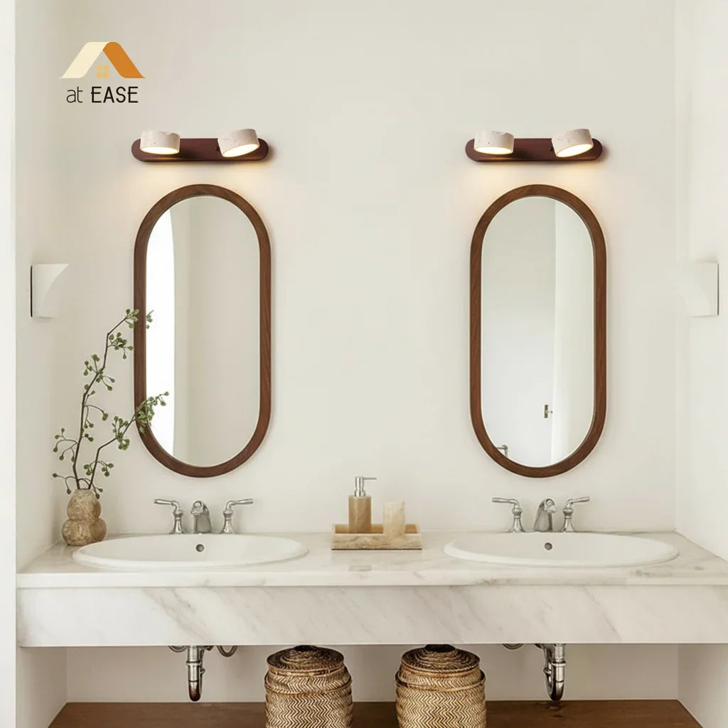 Lysvalen Japandi Rotable Travertine Wall Light