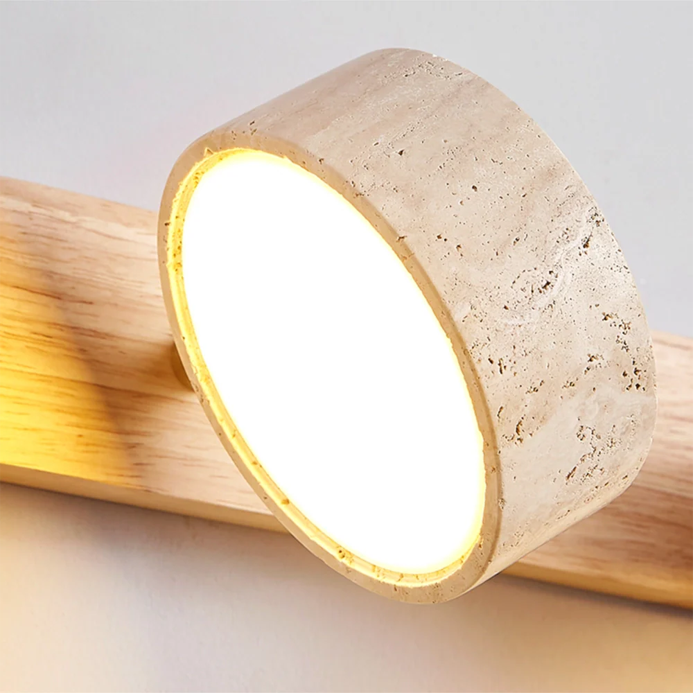 Lysvalen Japandi Rotable Travertine Wall Light