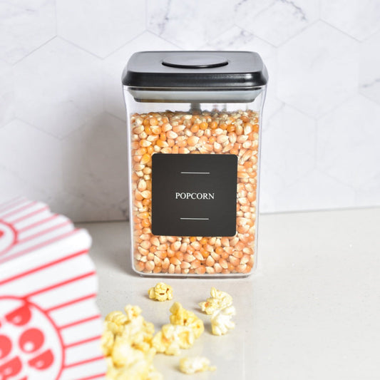 Push Top Pantry Container 900ml - Black Lid