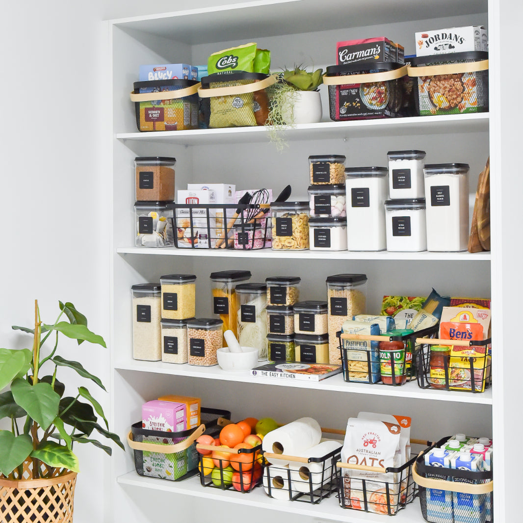 Push Top Pantry Container 3.2L - Black Lid