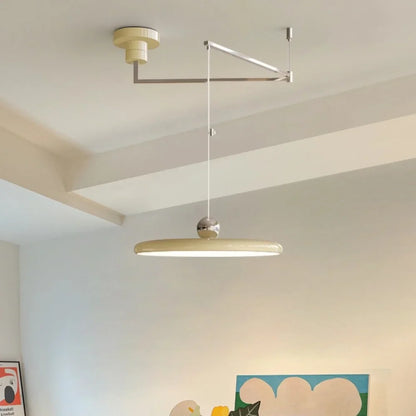 Orion Adjustable Swing Arm Acrylic Disc Pendant Light