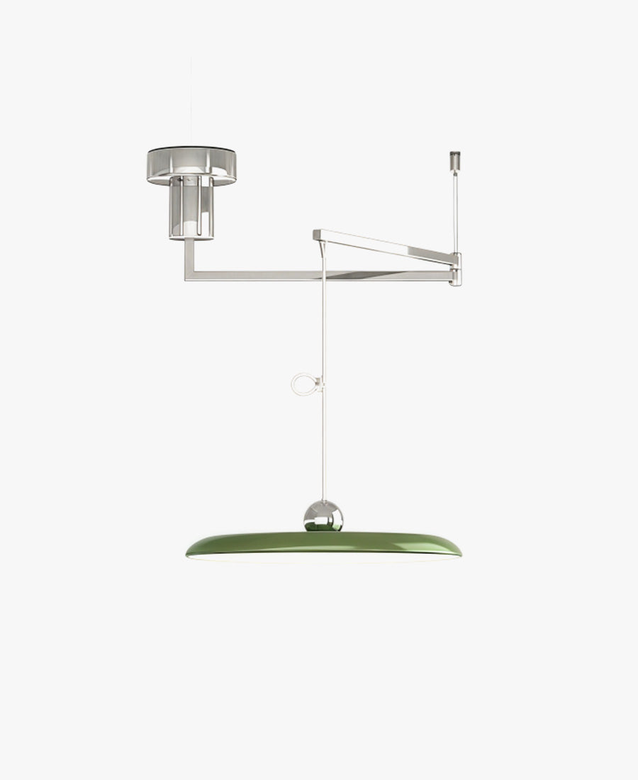 Orion Adjustable Swing Arm Acrylic Disc Pendant Light