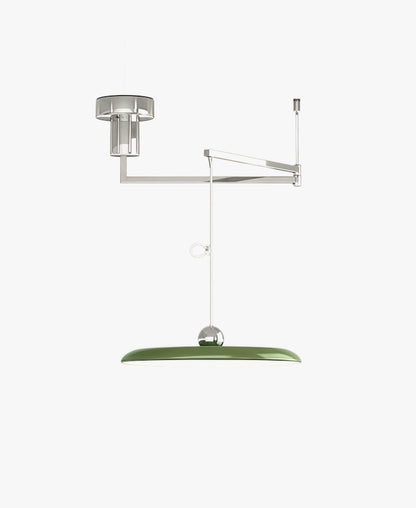 Orion Adjustable Swing Arm Acrylic Disc Pendant Light