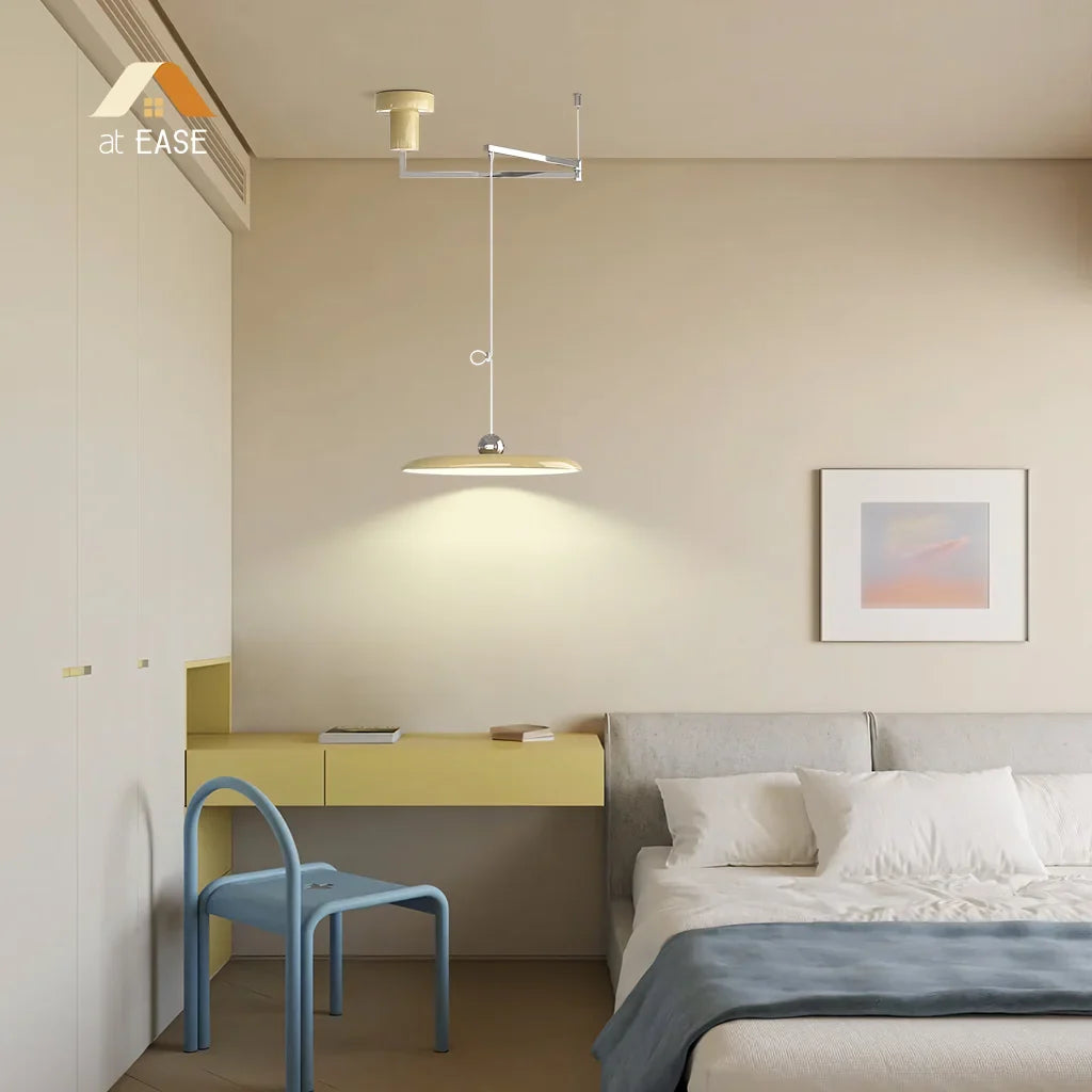 Orion Adjustable Swing Arm Acrylic Disc Pendant Light