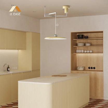 Orion Adjustable Swing Arm Acrylic Disc Pendant Light