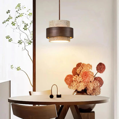 Orvina Japandi Travertine Pendant Lamp