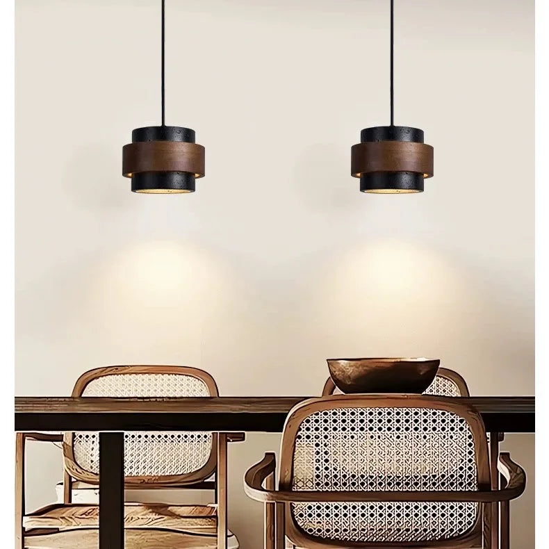 Orvina Japandi Travertine Pendant Lamp