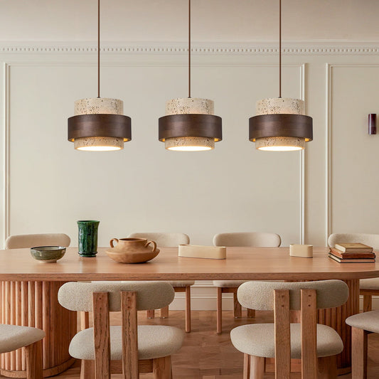 Orvina Japandi Travertine Pendant Lamp