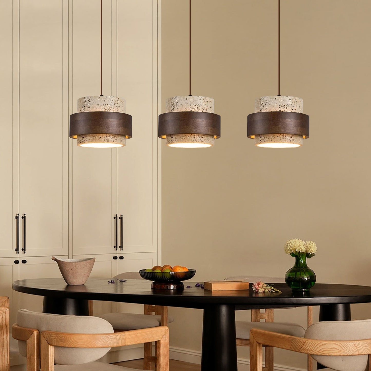 Orvina Japandi Travertine Pendant Lamp