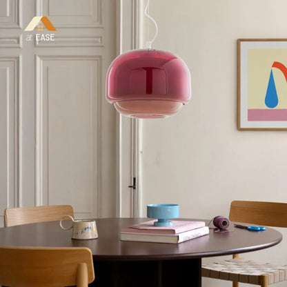 Pericles Spherical Colorful Glass Pendant Light