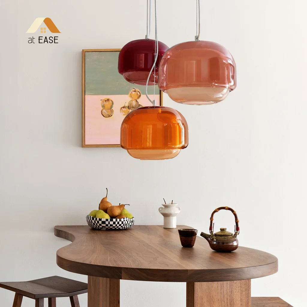 Pericles Spherical Colorful Glass Pendant Light