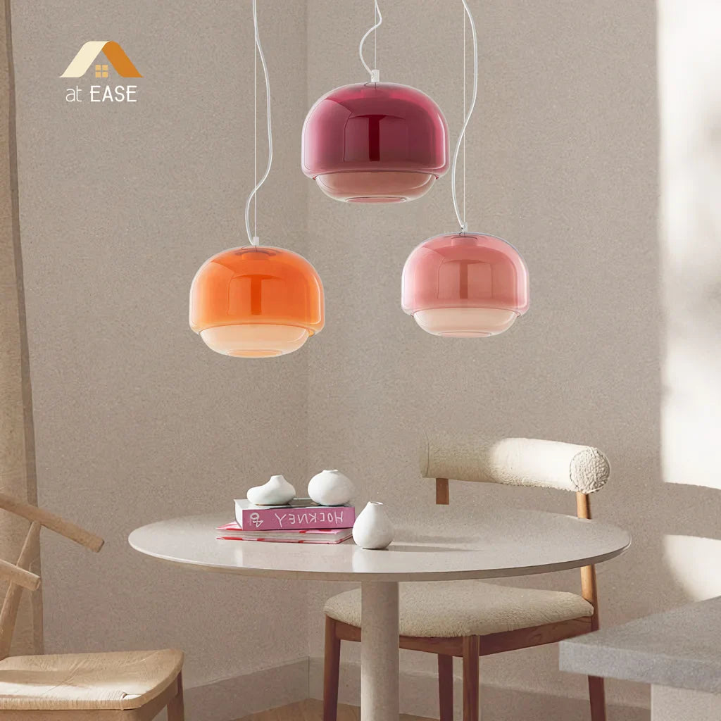 Pericles Spherical Colorful Glass Pendant Light