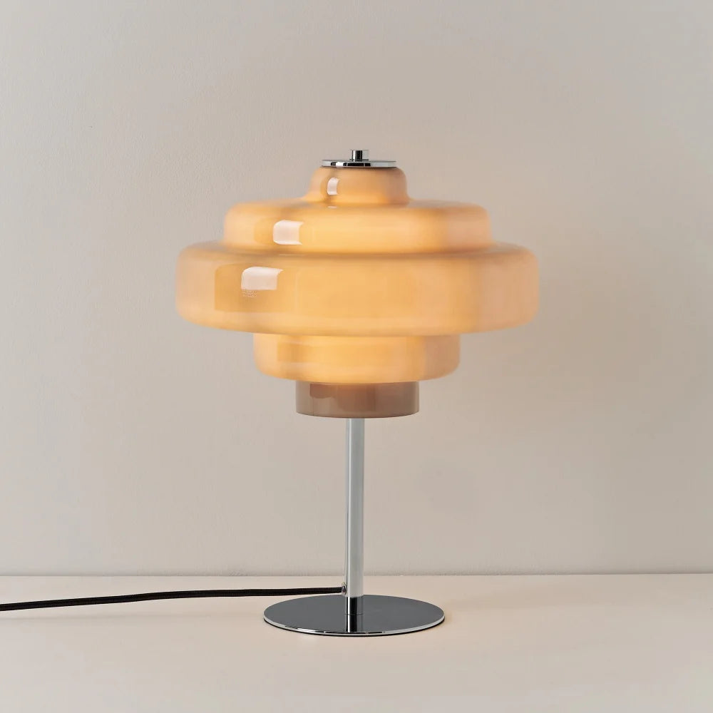 Serenyra Macaron Orange Glass Table Lamp