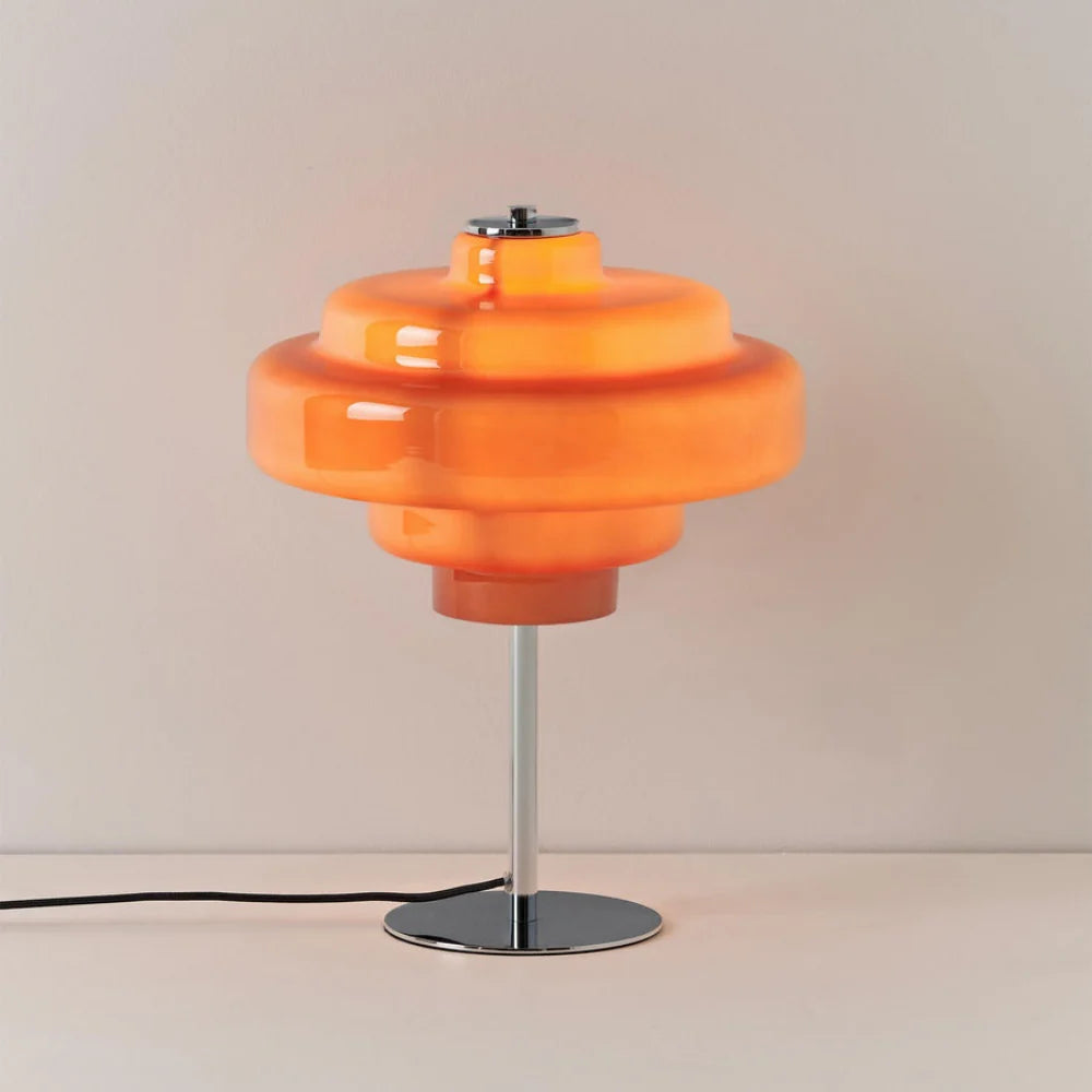 Serenyra Macaron Orange Glass Table Lamp