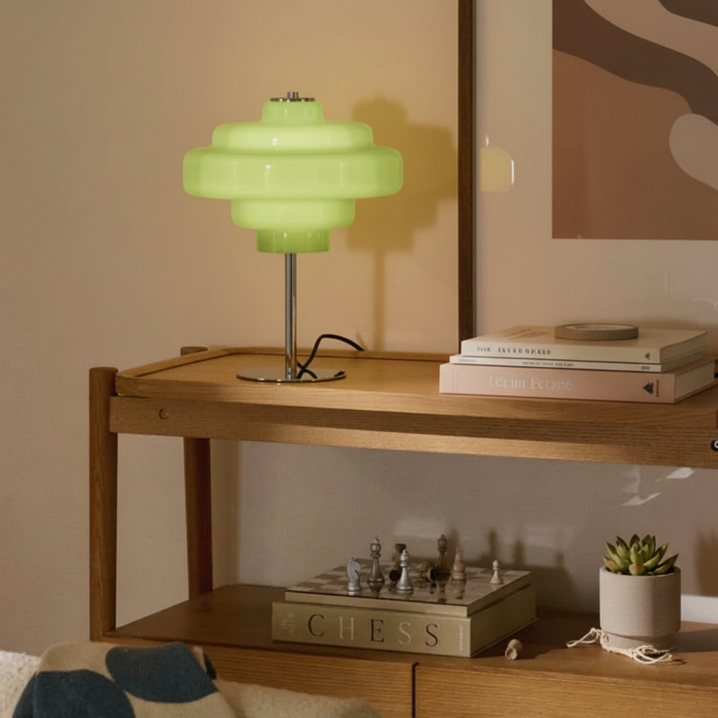Serenyra Macaron Orange Glass Table Lamp