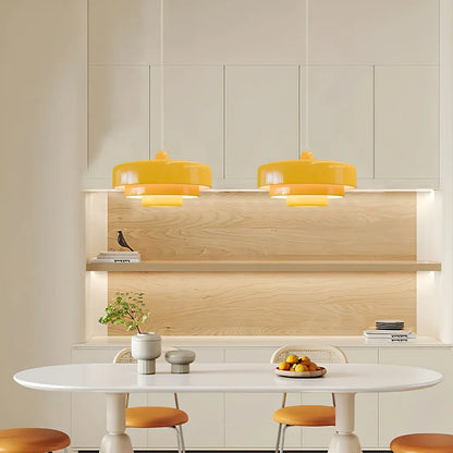 Hind Triple Layer Disc Macaron pendant light
