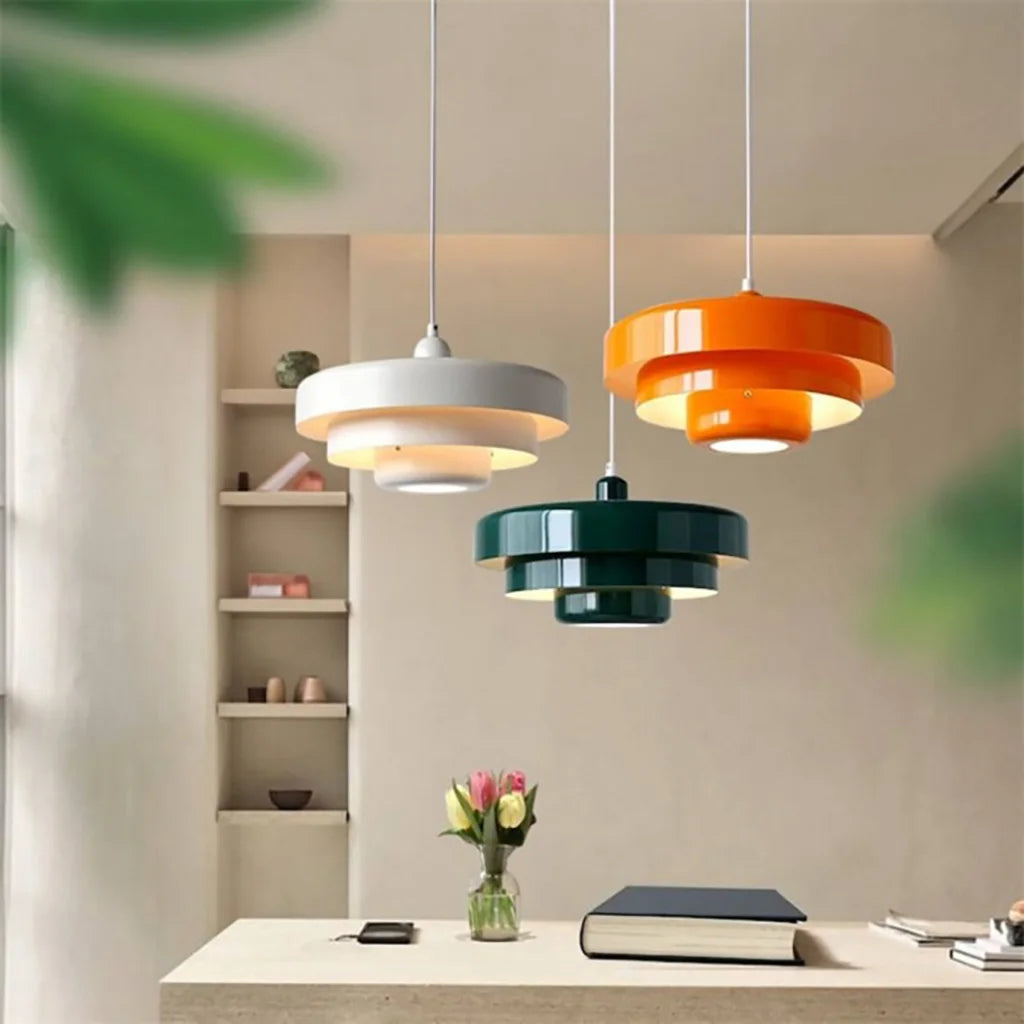 Hind Triple Layer Disc Macaron pendant light