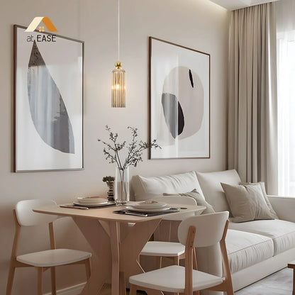 Vaeloria Mordern Vertical Glass Pendant Light
