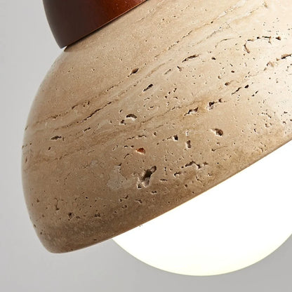 Velian Japandi Bud Travertine Ceiling Lamp