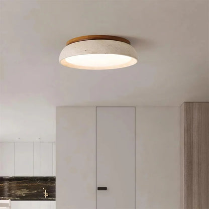 Veliana Wabi-Sabi Round Travertine Ceiling Light