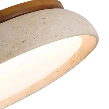 Veliana Wabi-Sabi Round Travertine Ceiling Light