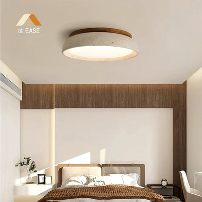 Veliana Wabi-Sabi Round Travertine Ceiling Light