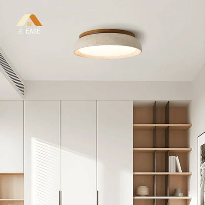 Veliana Wabi-Sabi Round Travertine Ceiling Light