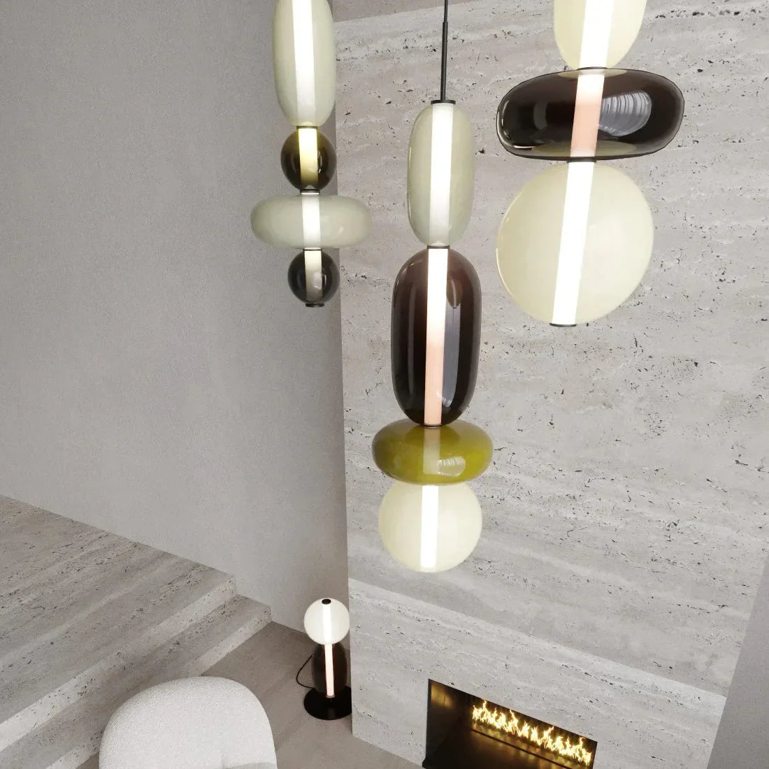 Vesa Nordic Candied Glass Pendant Light