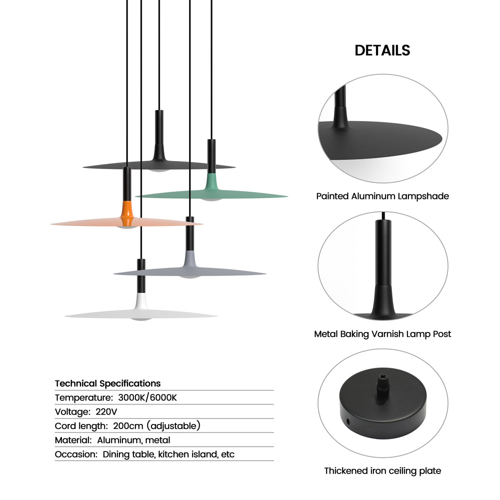 Vink flat led pendant light