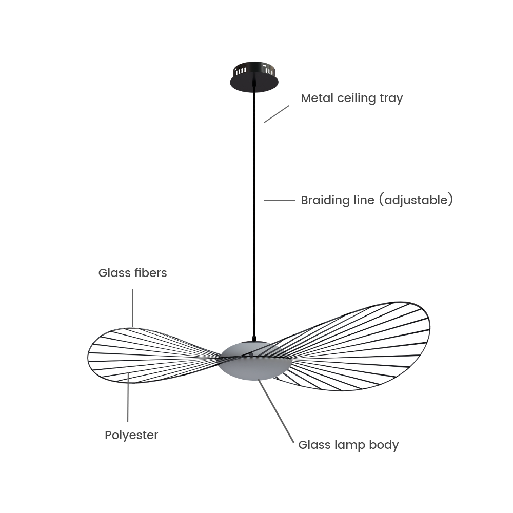 Cremin Modern Vertigolamp Nova LED Straw Hat Pendant Light