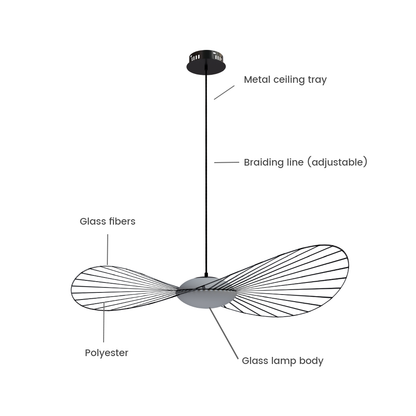 Cremin Modern Vertigolamp Nova LED Straw Hat Pendant Light