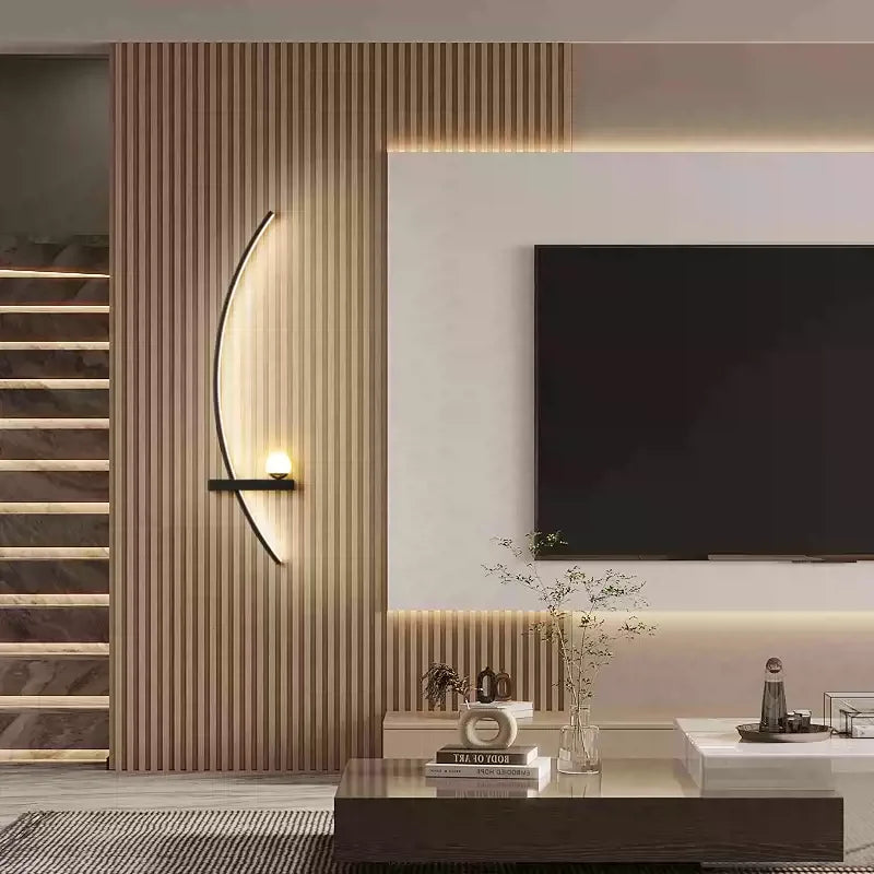 Forseti Minimalist Arc Linear LED Wall Light