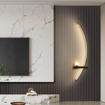 Forseti Minimalist Arc Linear LED Wall Light