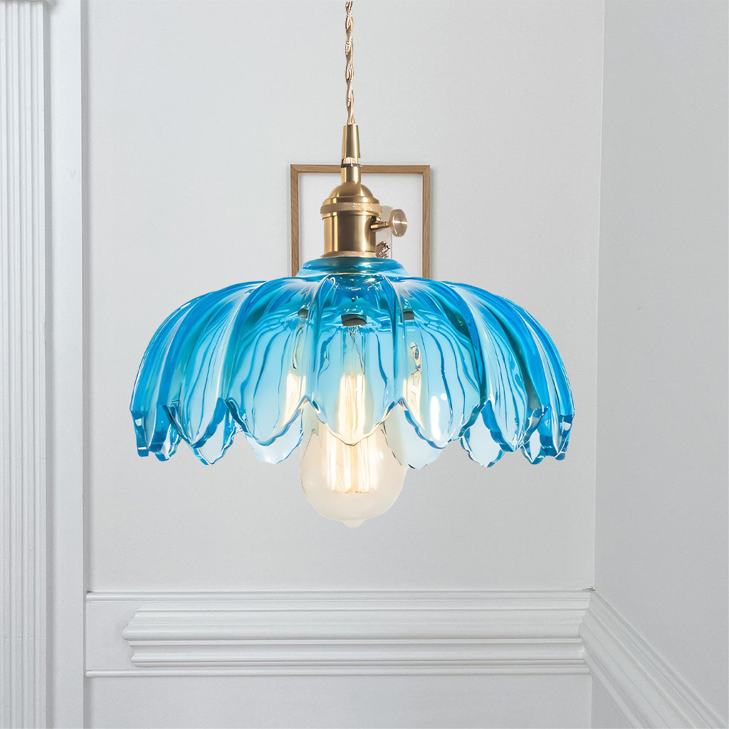 Fay Rustic Tulip Glass Pendant Light