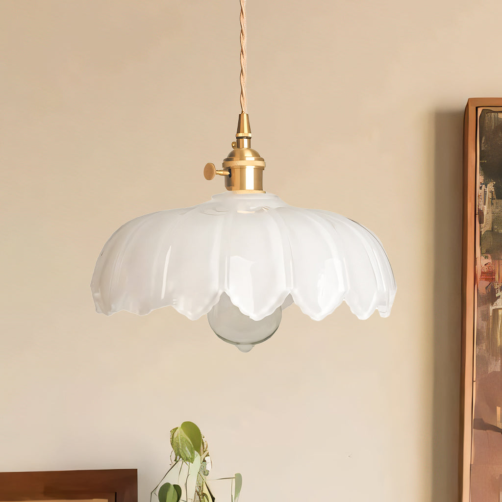 Fay Rustic Tulip Glass Pendant Light