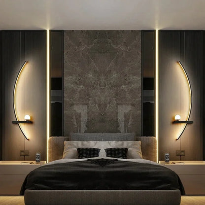 Forseti Minimalist Arc Linear LED Wall Light