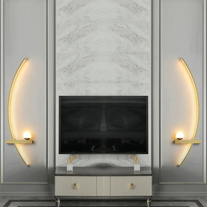 Forseti Minimalist Arc Linear LED Wall Light