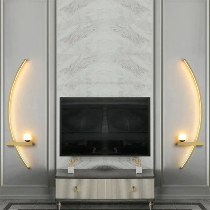 Forseti Minimalist Arc Linear LED Wall Light