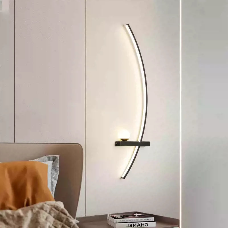Forseti Minimalist Arc Linear LED Wall Light